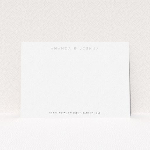 Correspondence Card Design (Couples) - "Name in lights" A couples correspondence card called "Name in lights". It is an A5 card in a landscape orientation. "Name in lights" is available as a flat card, with mainly white colouring.