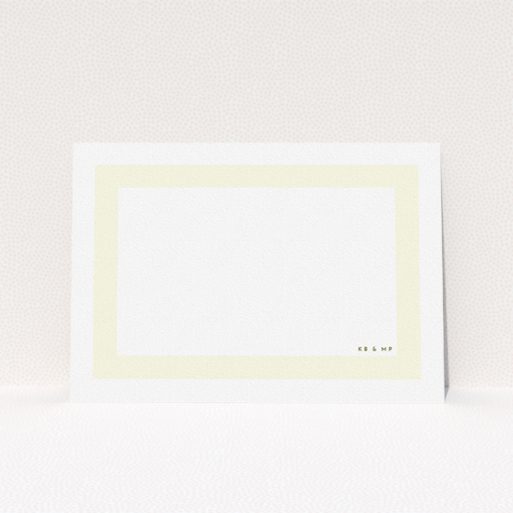 Custom Writing Stationery Design (Couples) - "Big cream" A couples custom writing stationery template titled "Big cream". It is an A5 card in a landscape orientation. "Big cream" is available as a flat card, with mainly cream colouring.