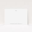 A couples custom writing stationery named "You and me and where we live". It is an A5 card in a landscape orientation. "You and me and where we live" is available as a flat card, with tones of white and blue.