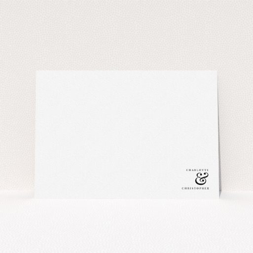 Personalised Note Card Design (Couples) - "Nothing between us" A couples personalised note card design titled "Nothing between us". It is an A5 card in a landscape orientation. "Nothing between us" is available as a flat card, with mainly white colouring.