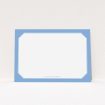 A ladies custom writing stationery design called "Classic blue". It is an A5 card in a landscape orientation. "Classic blue" is available as a flat card, with tones of blue and white.