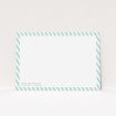 A ladies custom writing stationery called "Mint Diagonals". It is an A5 card in a landscape orientation. "Mint Diagonals" is available as a flat card, with tones of green and white.