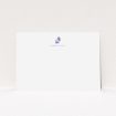 A ladies custom writing stationery named "Purple music". It is an A5 card in a landscape orientation. "Purple music" is available as a flat card, with tones of white and purple.