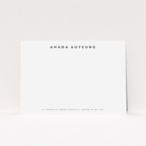 Personalised Note Card Design for Women - "A little bit disco" A ladies personalised note card design titled "A little bit disco". It is an A5 card in a landscape orientation. "A little bit disco" is available as a flat card, with tones of white and black.