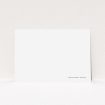 A men custom writing stationery named "Simple as can be". It is an A5 card in a landscape orientation. "Simple as can be" is available as a flat card, with mainly white colouring.