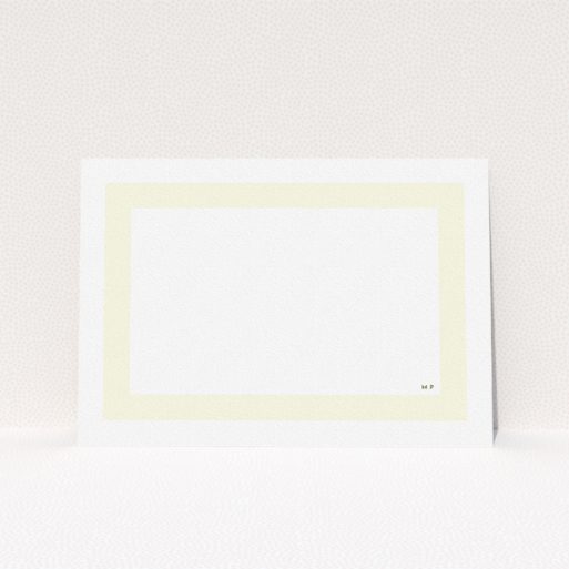 Personalised Note Card Design for Men - "Cream border" A men personalised note card named "Cream border". It is an A5 card in a landscape orientation. "Cream border" is available as a flat card, with mainly cream colouring.