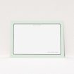 A men personalised note card design called "Deco mint". It is an A5 card in a landscape orientation. "Deco mint" is available as a flat card, with tones of green and white.