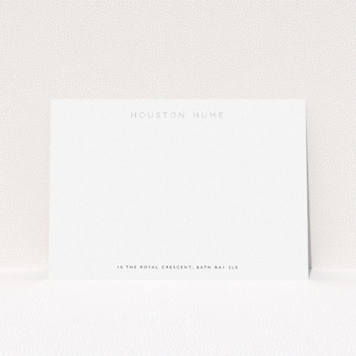 Personalised Note Card Design for Men - "Name in lights" A men personalised note card template titled "Name in lights". It is an A5 card in a landscape orientation. "Name in lights" is available as a flat card, with mainly white colouring.