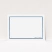 A men personalised note card template titled "Simple blue". It is an A5 card in a landscape orientation. "Simple blue" is available as a flat card, with tones of blue and white.