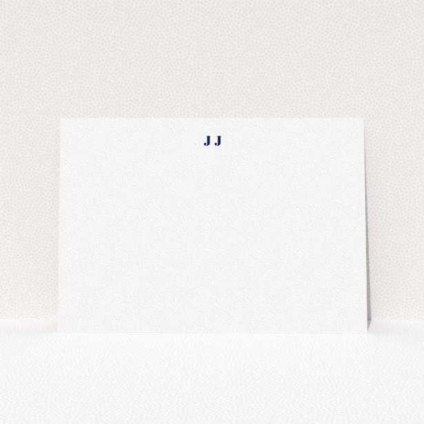 A mens correspondence card named "As it is". It is an A5 card in a landscape orientation. "As it is" is available as a flat card, with tones of white and Navy blue.