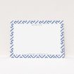A mens correspondence card template titled "Blue maze". It is an A5 card in a landscape orientation. "Blue maze" is available as a flat card, with tones of blue and white.