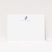 A mens correspondence card called "Purple sound". It is an A5 card in a landscape orientation. "Purple sound" is available as a flat card, with tones of white and purple.