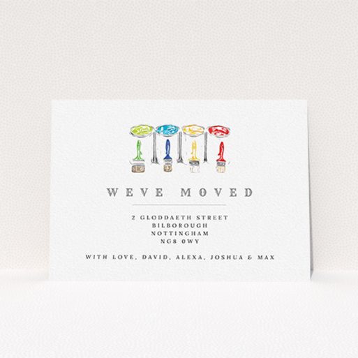 New Address Card Design - "DIY" A new address card named "DIY". It is an A6 card in a landscape orientation. "DIY" is available as a flat card, with tones of white and green.