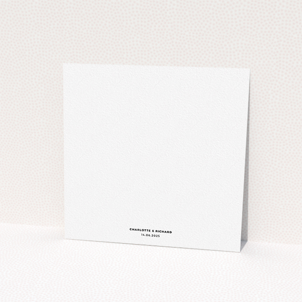 A personalised wedding invitation named "Street lights". It is a square (148mm x 148mm) invite in a square orientation. "Street lights" is available as a flat invite, with tones of blue, cream and light green.