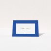 A table place card called "Big Blue". It is an 85 x 55mm card in a landscape orientation. "Big Blue" is available as a folded card, with tones of blue and white.