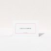 A table place card template titled "Bright Pink Simple". It is an 85 x 55mm card in a landscape orientation. "Bright Pink Simple" is available as a folded card, with tones of white and pink.