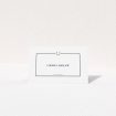 A table place card design named "Greco Border". It is an 85 x 55mm card in a landscape orientation. "Greco Border" is available as a folded card, with tones of gold and white.