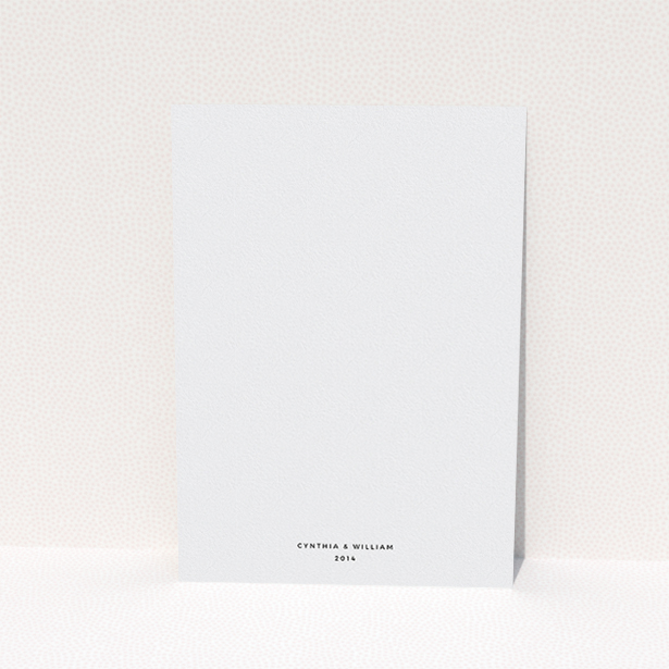 A wedding invite card design called "Newsreel". It is an A5 invite in a portrait orientation. It is a photographic wedding invite card with room for 3 photos. "Newsreel" is available as a flat invite, with tones of black and white.
