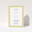 A wedding order of service design titled "Light Gold Border". It is an A5 booklet in a portrait orientation. "Light Gold Border" is available as a folded booklet booklet, with tones of gold and white.