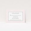 A wedding rsvp card template titled "Pink geometric maze". It is an A7 card in a landscape orientation. "Pink geometric maze" is available as a flat card, with tones of pink and white.