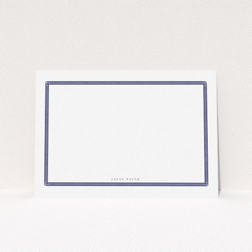 Correspondence Card Design for Women - "Pick your circle" A womens correspondence card design titled "Pick your circle". It is an A5 card in a landscape orientation. "Pick your circle" is available as a flat card, with tones of blue and white.