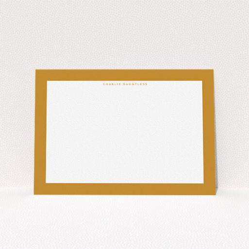 Correspondence Card Design for Women - "The impact of orange" A womens correspondence card called "The impact of orange". It is an A5 card in a landscape orientation. "The impact of orange" is available as a flat card, with tones of orange and white.